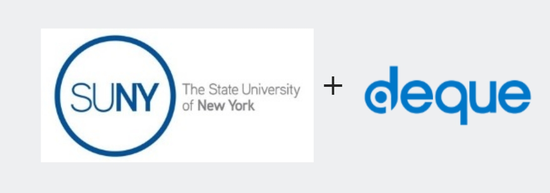 SUNY logo and deque logo