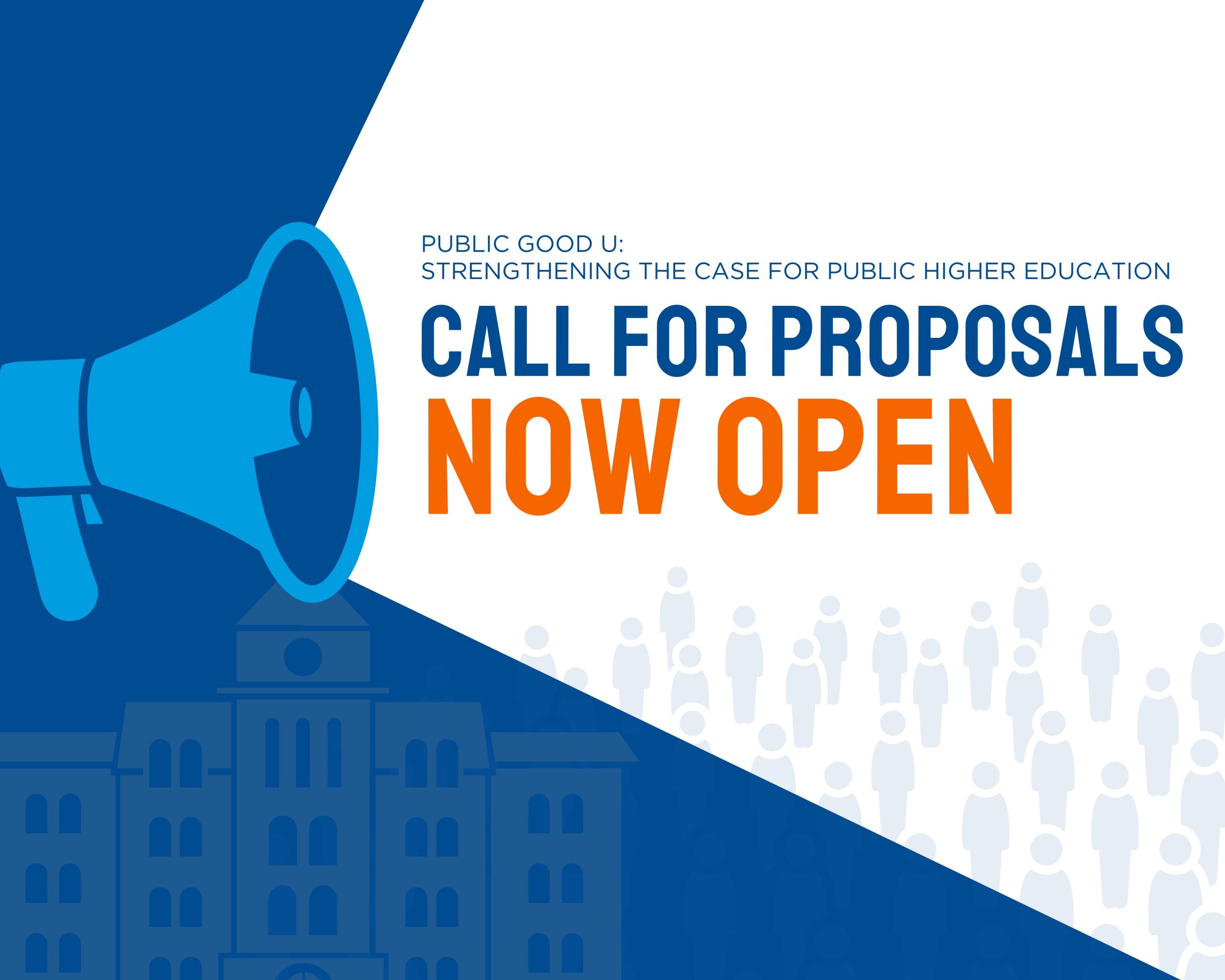 Graphic announcing call for proposals now open.
