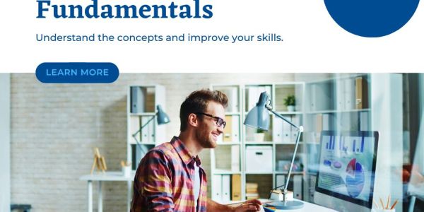 Project management fundamentals graphic with website along the bottom