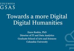 Towards a More Digital Humanities