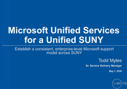 Implementing Microsoft Unified Services for a Unified SUNY