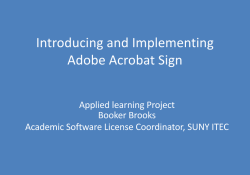 Introducing and Implementing Adobe Acrobat Sign