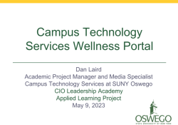 Campus Technology Services Wellness Portal