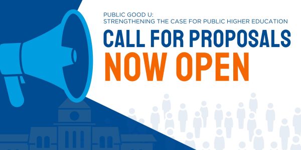 Graphic announcing call for proposals now open.