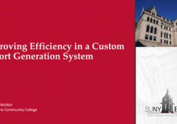 Improving Efficiency in a Custom Report Generation System